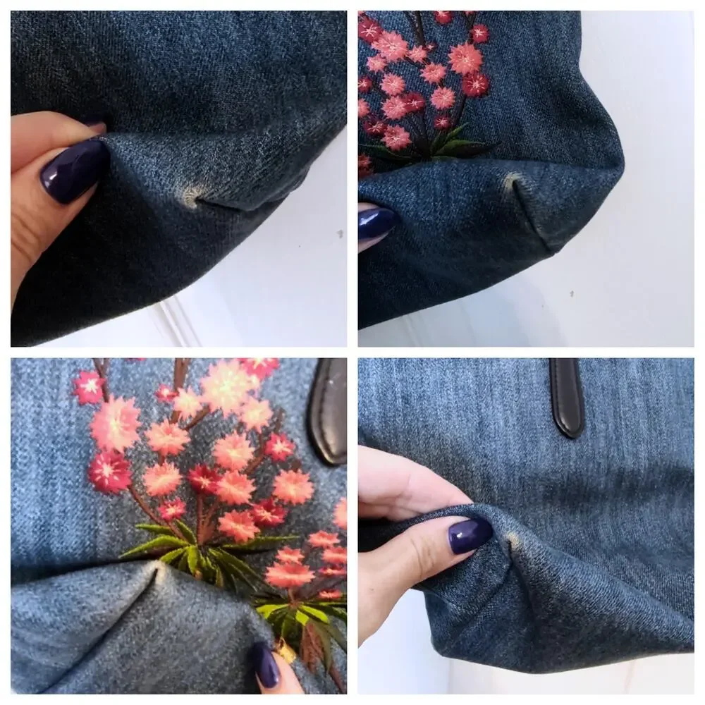 Stella McCartney falabella denim floral tote bag w/COA EUC